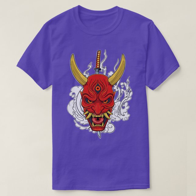 Camiseta Máscara de Anime Katana  (Frente do Design)