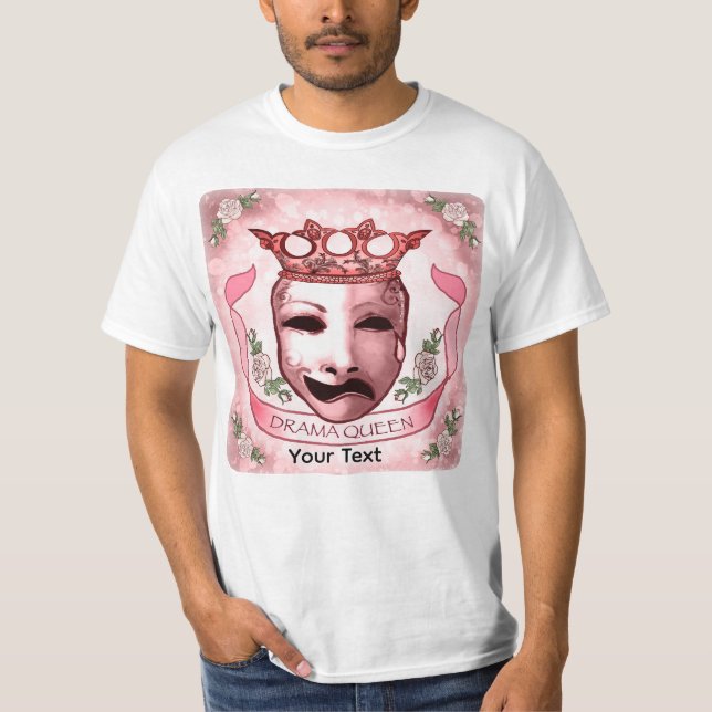 Camiseta Máscara de Ator Rainha do Drama (Frente)