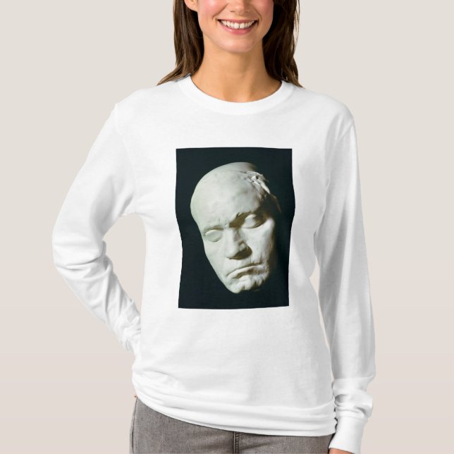 Camiseta Máscara de Beethoven, tomada da vida na idade de (Frente)