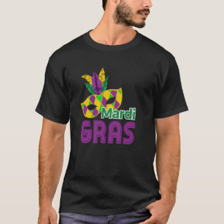 Camiseta Máscara de Carnaval Festivo de Mardi Gras