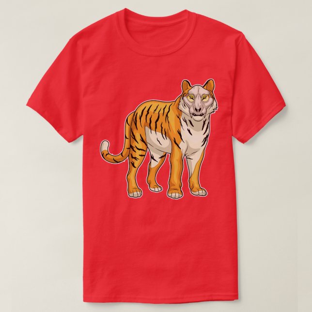 Camiseta Máscara de Caveira do Tigre (Frente do Design)