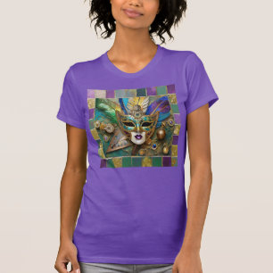 Camiseta Máscara de Cerâmica de Terceiro Olho Dourado Mardi