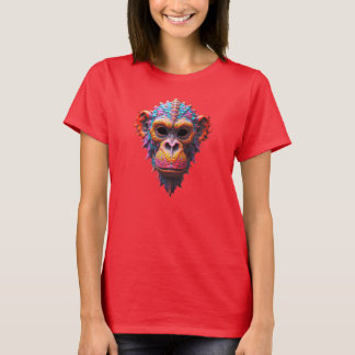 Camiseta Máscara de Chimpanzé Ornamentada