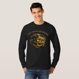 Camiseta Máscara de Comédia/Tragédia Você Merece o Dia