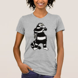 Camiseta Máscara de crânio de gato esquisito