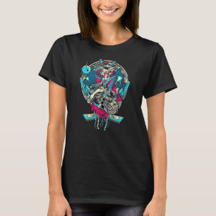 Camiseta Máscara de Demônio Caveira Geisha Horror Design Ja