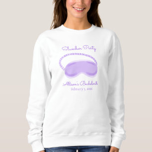 Camiseta Máscara de dormir roxa para despedida de solteira