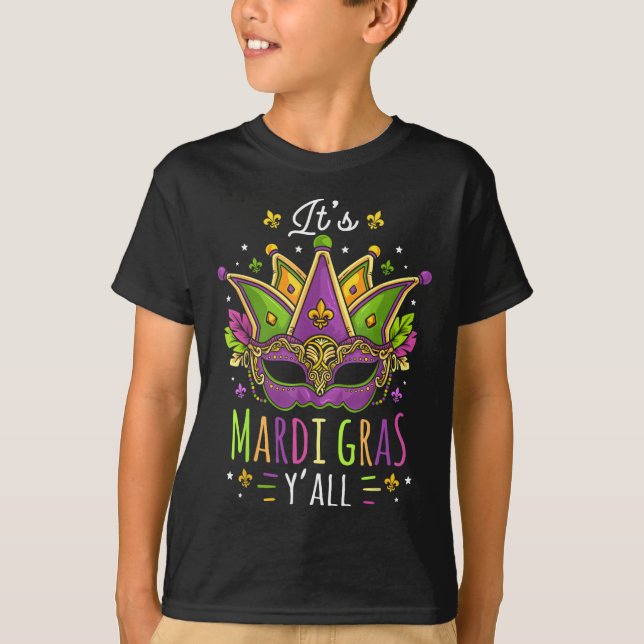 Camiseta Máscara de Fantasia de Carnaval de Mardi Gras  (Frente)