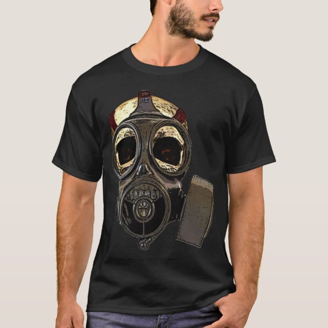 Camiseta Máscara de gás caveira (Frente)