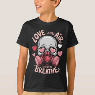 Camiseta Máscara de Gás de Caveira do Dia dos Namorados Kaw