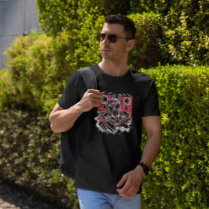 Camiseta Máscara De Gás E Auto-falantes
