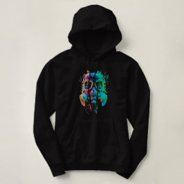 Camiseta Máscara de Gás Neon: Arte Vibrante Caos