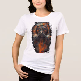Camiseta Máscara de Gás Pós-Apocalíptica Feminina Industria