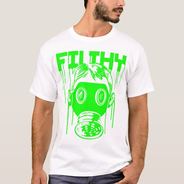 Camiseta Máscara de gás sujo de Dubstep (Frente)