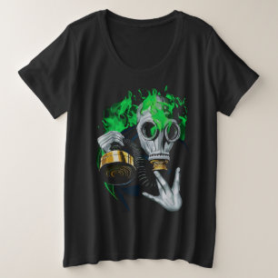 Camiseta Máscara de Gás Tóxico: Chamas Neon