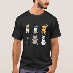 Camiseta Máscara de Gato, Gatos De Pet Bonitos Adormecem Q