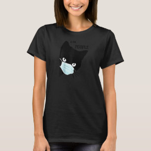 Camiseta Máscara de Gato Preto Mulheres Ew Pessoas Meowy