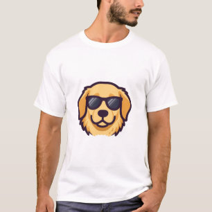 Camiseta Máscara de Golden Retriever Fique Fresco - Minimal