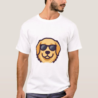 Camiseta Máscara de Golden Retriever Fique Fresco - Minimal