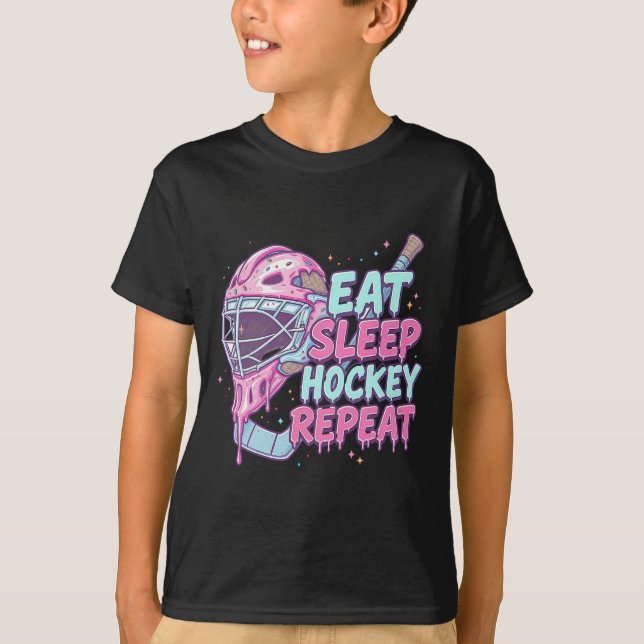Camiseta Máscara de Goleiro de Hóquei com Gotejamento de So (Frente)