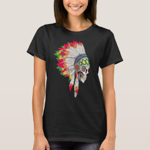 Camiseta Máscara de Guerreiro Jaguar do Crânio Asteca Mitol
