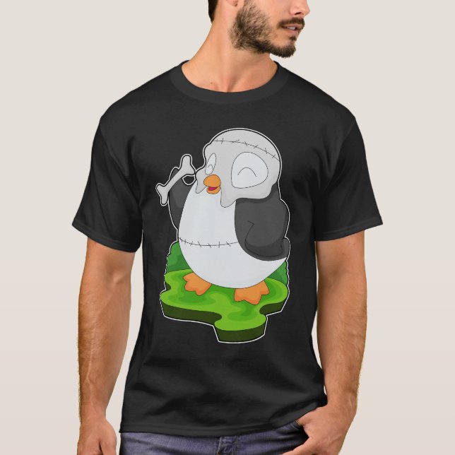Camiseta Máscara de Halloween de Pinguim (Frente)