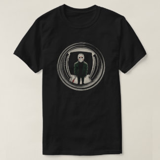 Camiseta Máscara de Hockey Assassino Olho Mágico da Porta