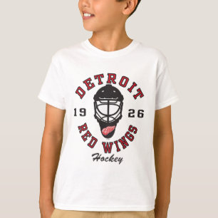 Camiseta Máscara de hóquei Detroit Red Wings Cinza Licencia