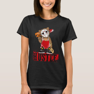Camiseta Máscara de Hóquei Hop Hop Hop Teddy Bear Divertido