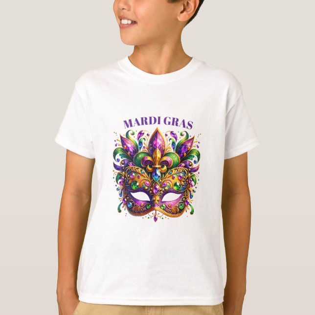 Camiseta Máscara de Mardi Gras  (Frente)