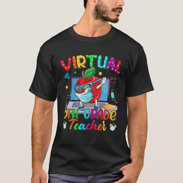 Camiseta Máscara de Máscara do Quadrado Virtual de Grau 5 d (Frente)