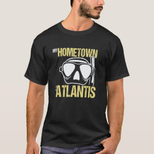Camiseta Máscara de mergulhador de mergulho O local de orig