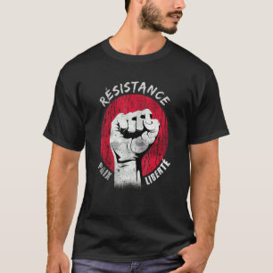 Camiseta Máscara de Paz de Demonstração de Lei Básica de Re