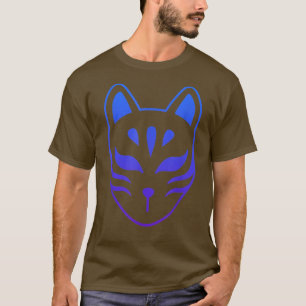 Camiseta máscara de retrô de anime kitsune retro, raposa ja