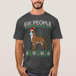 Camiseta Máscara de Rosto Máscara Pessoas de Natal Feio