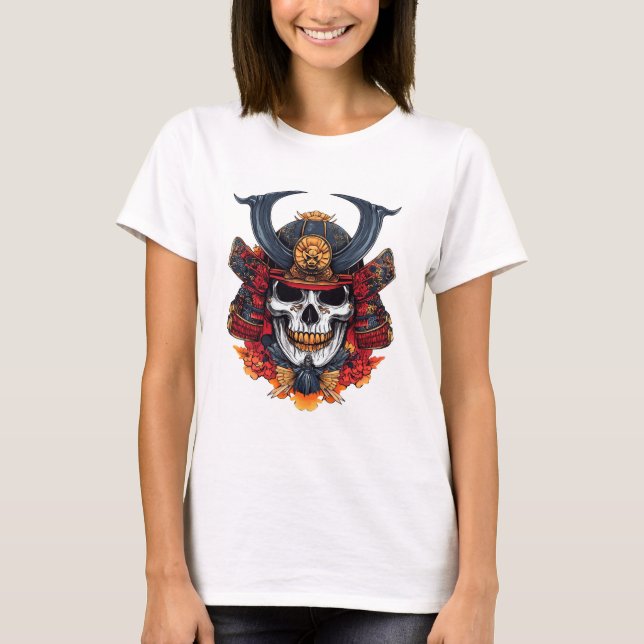 Camiseta Máscara de Samurai Caveira (Frente)