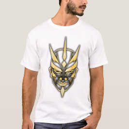 Camiseta Máscara de Samurai Dourada
