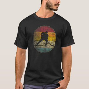 Camiseta Máscara de Stick de Hóquei Puck Gelo Vintage Retro