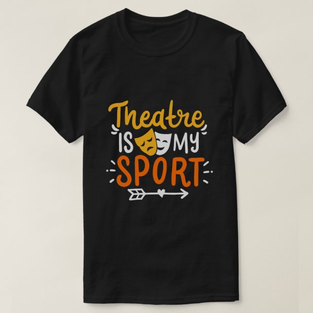 Camiseta Máscara de Teatro Broadway Dramatic Musical Atuand (Frente do Design)