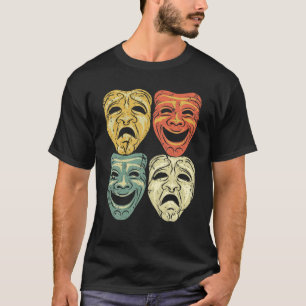 Camiseta Máscara de Teatro legal Vintage Color   Perf. Dra