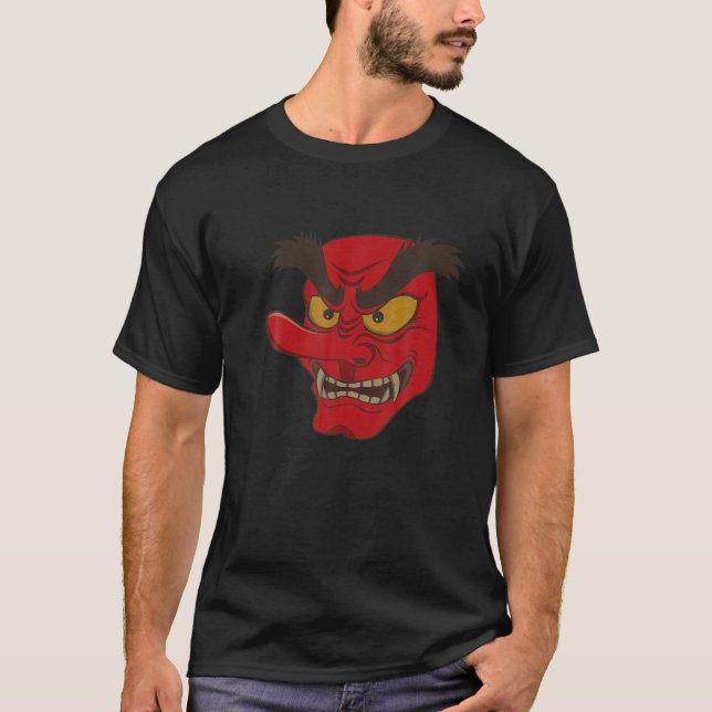 Camiseta Máscara de Tengu Japonês (Frente)