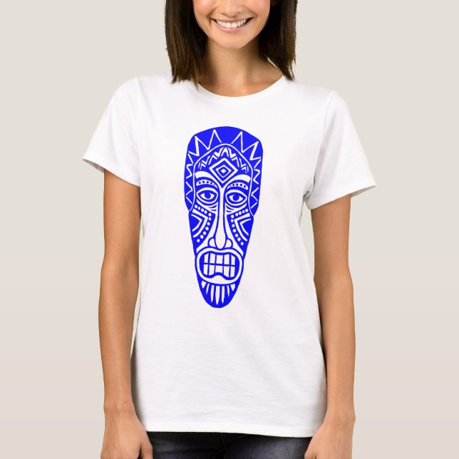 Camiseta Máscara de Tiki II - Azul (Frente)