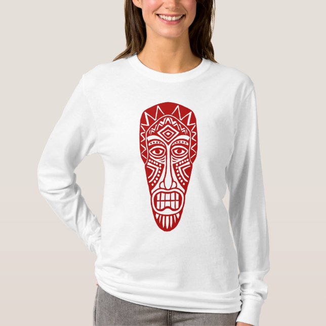 Camiseta Máscara de Tiki II - Ruby Red (Frente)