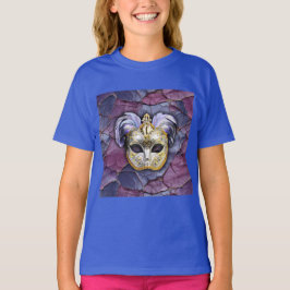 Camiseta Máscara de Veneza com Penas de Lavanda