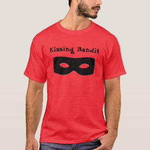 Camiseta Máscara do bandido, beijando o bandido