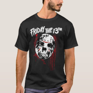Camiseta Máscara do Jason sexta-feira 13 com Horror Mancha