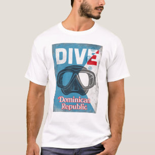 Camiseta Máscara do mergulho autónomo do vintage da