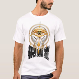 Camiseta Máscara Egípcia de Ouro Minimalista – Lux