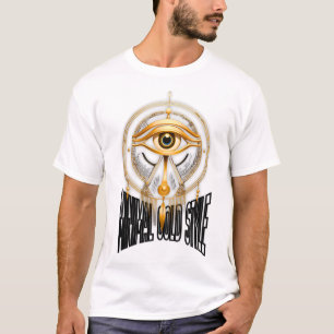 Camiseta Máscara Egípcia de Ouro Minimalista – Lux