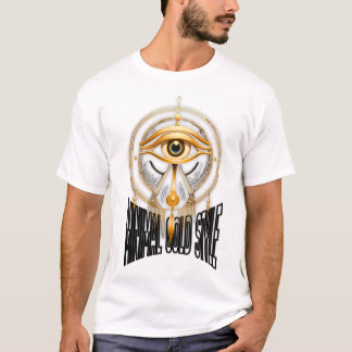 Camiseta Máscara Egípcia de Ouro Minimalista – Lux